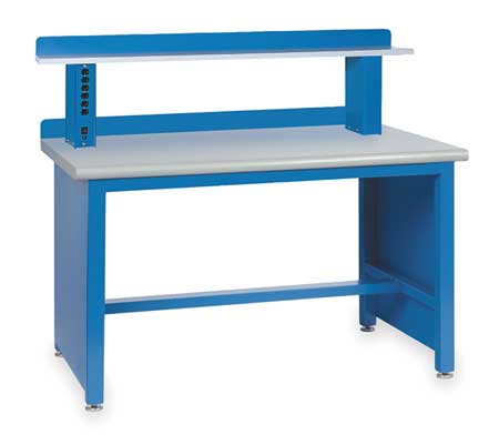 LISTA Workbench, Laminate, 72 in W, 35 1/4 in Height, 1,000 lb, Panel XSTB13-72PT/BB-IRS