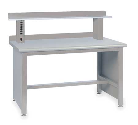 LISTA Workbench, Laminate, 72 in W, 35 1/4 in Height, 1,000 lb, Panel XSTB13-72PT/LG-IRS