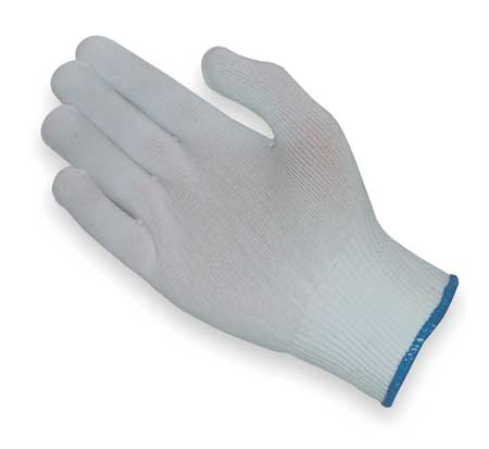 Pip Glove Liner, White, 8-2/3 In. L, PK12 40-730/XL