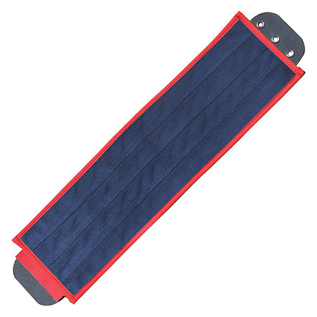 UNGER 16 in L Flat Mop Pad, 16 oz Dry Wt, Quick Change Connection, Looped-End, Red, Microfiber DM40R