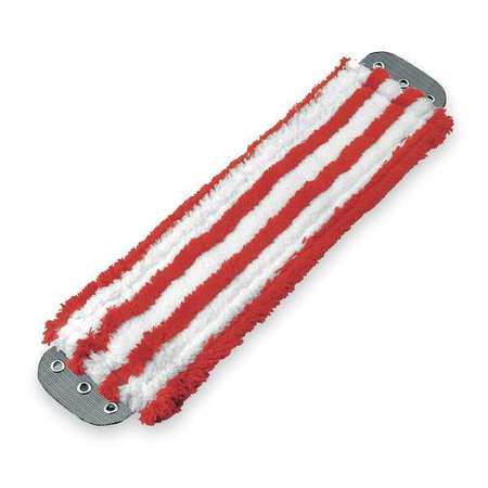 Unger Flat Mop Pad, Clamp On Connection, Cut-End, Red, Microfiber MD40R