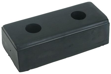 Zoro Select Dock Bumper, 10x2-3/4x4-1/2 In, Rubber, PK4 2MYP8