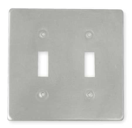KILLARK Weatherproof Cover, 2 Gang, Aluminum, Copper Free (less than 4/10 of 1%), Toggle Switch 2FT