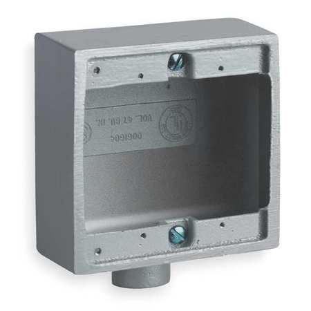 KILLARK Weatherproof Electrical Box, 32 cu in, FS Box, 2 Gang, Malleable Iron, Rectangular 2FS-2M