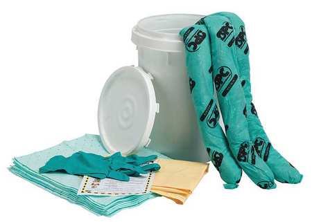 BRADY 6.5-Gallon Bucket Spill Control Kit - Chemical Application SKH-BKT