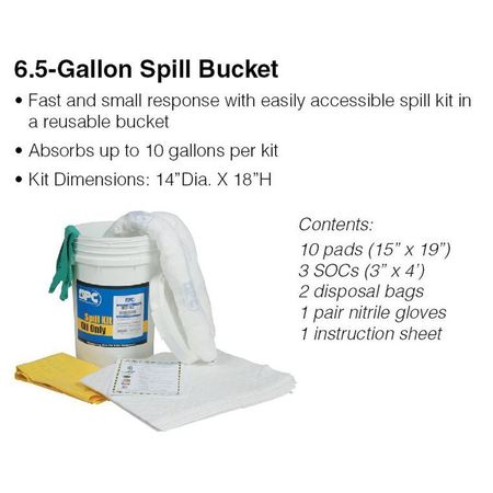 Brady 6.5-Gallon Bucket Spill Control Kit - Universal Application, TAA Approved SKA-BKT-TAA