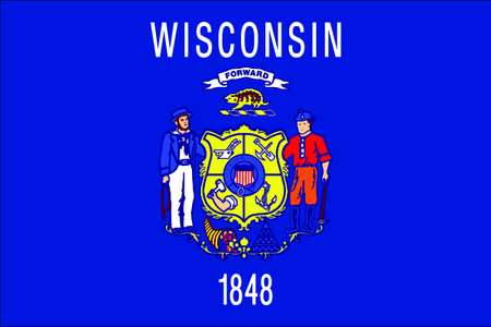 NYLGLO Wisconsin State Flag, 3x5 Ft 145960