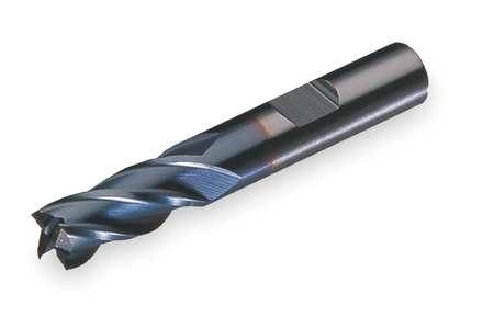 CLEVELAND 4-Flute HSS Center Cutting Square Single End MIll Cleveland HG-4C-TC TiCN 1/2x1/2x1-1/4x3-1/4 C33265