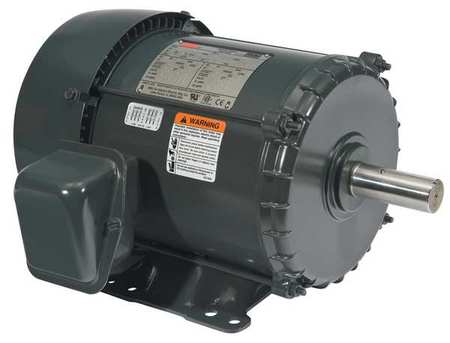 DAYTON 3-Phase General Purpose Motor, 3 HP, 182T/4T Frame, 208-230/460V AC Voltage, 3,540 Nameplate RPM 2NKY7