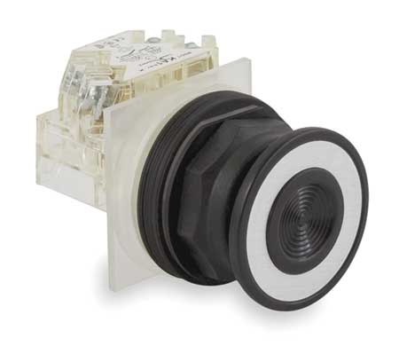 SCHNEIDER ELECTRIC Non-Illuminated Push Button, 30 mm, 1NO/1NC, Black 9001SKR9BH13