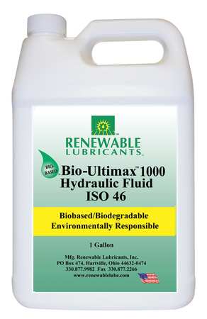 RENEWABLE LUBRICANTS 1 gal Jug, Hydraulic Oil, 46 ISO Viscosity, Not Specified SAE 81013