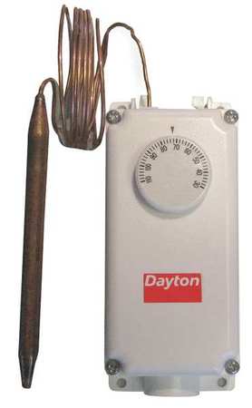 Dayton Line Volt Mechanical Tstat, Open/Close on Rise, SPDT, 24 to 600VAC 2NNR6