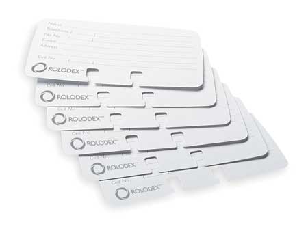 Rolodex Business Card Refills, Lined, PK100 67553