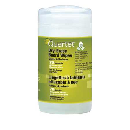 Quartet Dry Erase Brd Clner Wipes, 7-3/4in, PK50 52-180032QE