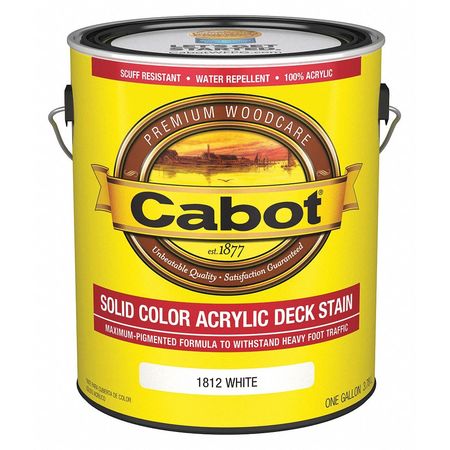 Cabot Solid Stain, Ultra WhiteLow Lustre, 1gal 140.0001812.007