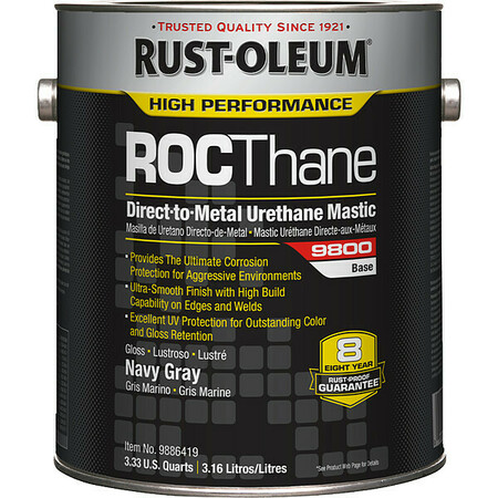 Rust-Oleum 9800 Urethane Mastic, Navy Gray, 1 gal. 9886419