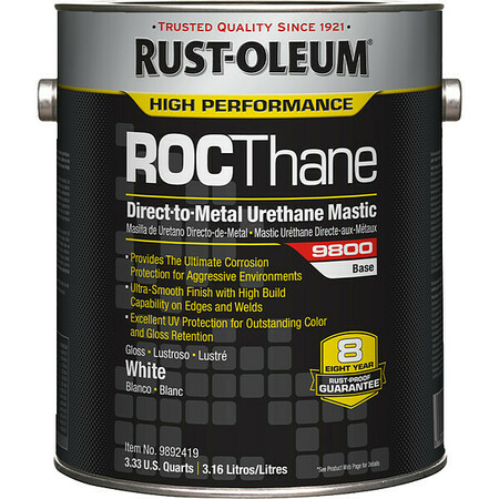 Rust-Oleum 9800 Urethane Mastic, White, 1 gal. 9892419