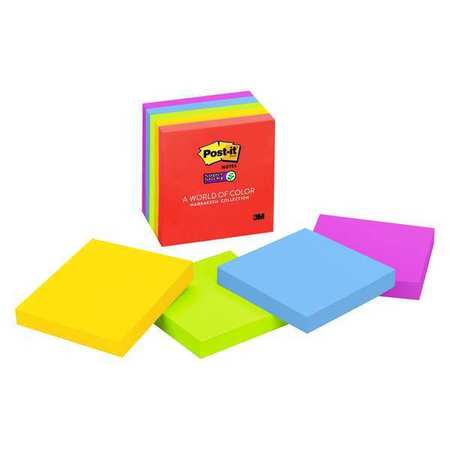 POST-IT Super Sticky Notes, 3x3 In., Marrakesh, PK5 654-5SSAN