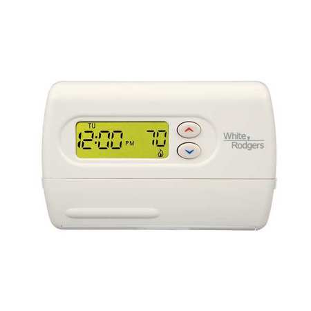 WHITE-RODGERS Classic 80 Series Thermostats, 5-1-1 Programs, 2 H 1 C, Electrical Box Mount, Hardwired, 24VAC 01F82 261S1