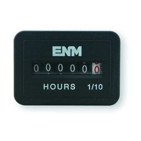 Enm DC Hour Meter, 6-Digit, Flush Rectangular T41D45