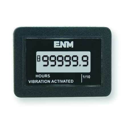 ENM Hour Meter, LCD, Flush Rectangular, Round T54D1