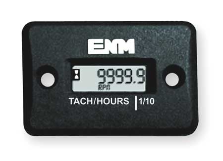 ENM Tachometer/Hour Meter, LCD, Surface Mount PT15E2