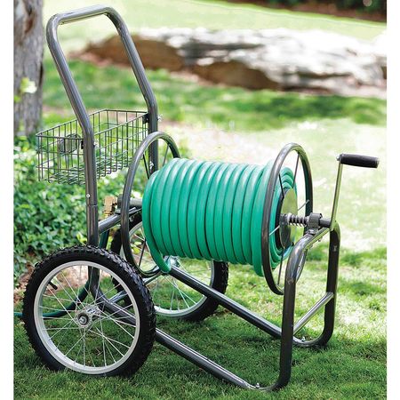 OzFlex 18mm Garden Hose with ZORRO Steel Reel Cart & Brass