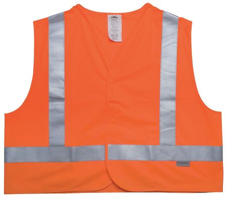 Condor 3XL Flame Resistant High Visibility Vest, Orange 2PDL6
