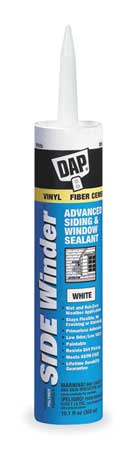 DAP Siding & Window Sealant, 10.1 oz, Cartridge, White, Advanced Polymer Base 00801