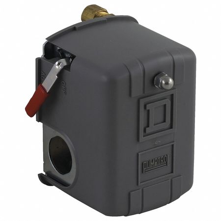 Telemecanique Sensors Pressure Switch, (1) Port, 1/4 in FNPS, DPST, 40 to 150 psi, Standard Action 9013FHG32J52M1X