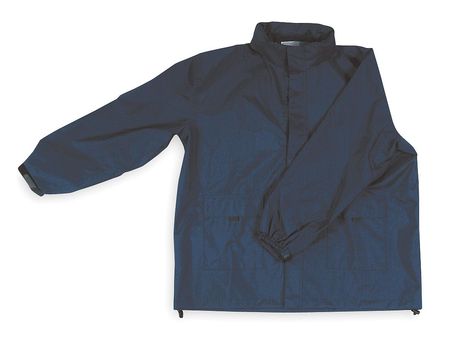 CONDOR Rain Jacket with Hood, Navy, L 2PY65