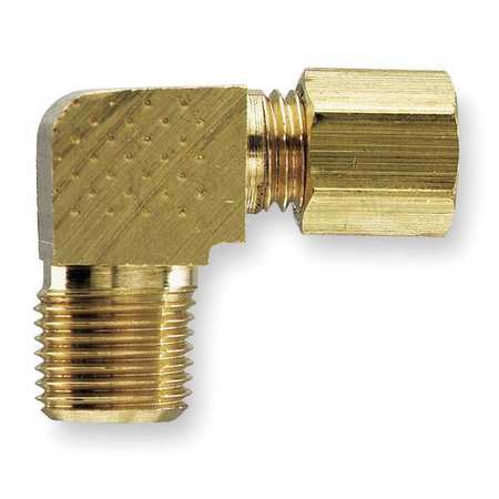 Parker 1/4" Compression x MNPT Brass Extended 90 Deg Elbow 10PK 269C-4-4