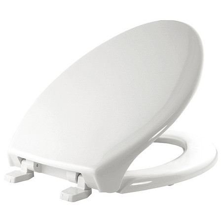 Bemis Toilet Seat, With Cover, Plastic, Elongated, White 1900-000