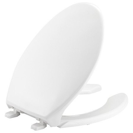 Bemis Toilet Seat, With Cover, Plastic, Elongated, White 1950-000