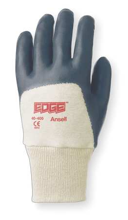 EDGE Nitrile Coated Gloves, 3/4 Dip Coverage, Gray, L, PR 40-400