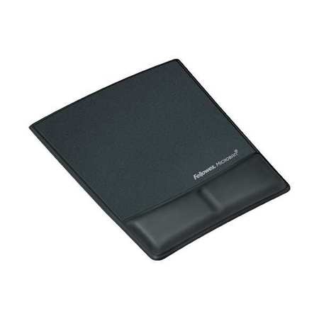 FELLOWES Mouse Pad w/Palm Support, Black, Standard 9180901