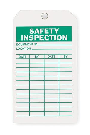 ZORO SELECT Saf Inspection Tag, 7 x 4 In, Grn/Wht, PK10 2RMU4