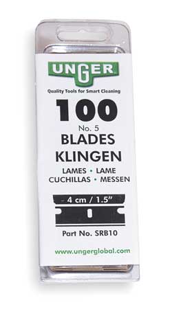 Unger Replacement Blade, 1-1/2 In. L, PK100 SRB10