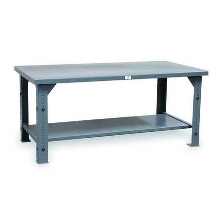 STRONG HOLD Bolted Shop Table, Steel, 30" W, 34" Height, 10,000 lb., Straight T3024-AL