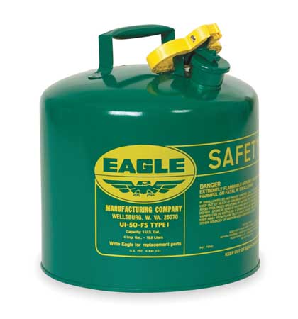 Eagle Mfg 5 gal Green Galvanized Steel Type I Safety Can Oil UI50SG