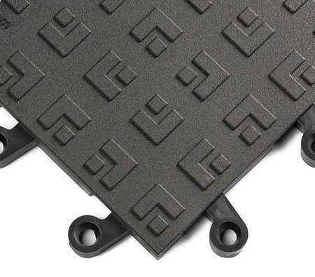 WEARWELL Interlocking Antifatigue Mat Tile, PVC, 18 in Long x 18 in Wide, 7/8 in Thick, 10 PK 562