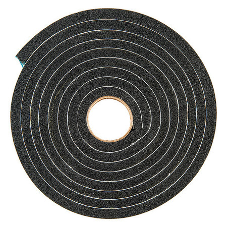 ZORO SELECT Foam Seal, 10 ft., 3/4 in. W, Black, Rubber 2RRF4