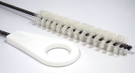 TOUGH GUY Pipe Brush, 31 in L Handle, 5 in L Brush, White, Polypropylene, 36 in L Overall 2RVF3