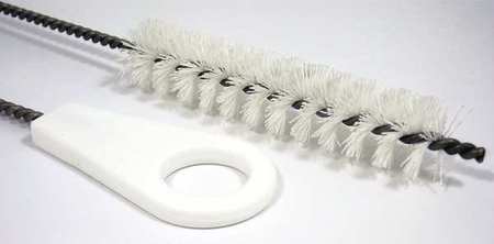 TOUGH GUY Pipe Brush, 31 in L Handle, 5 in L Brush, White, Polypropylene, 36 in L Overall 2RVF7