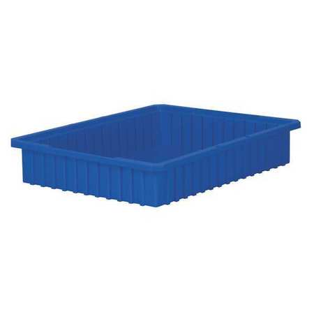 AKRO-MILS Divider Box, Blue, Industrial Grade Polymer, 22 3/8 in L, 17 3/8 in W, 4 in H 33224BLUE