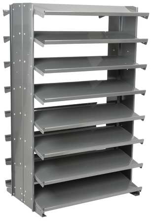 AKRO-MILS Steel Pick Rack, 36 in W x 60 in H x 24 in D, 16 Shelves, Gray APRD