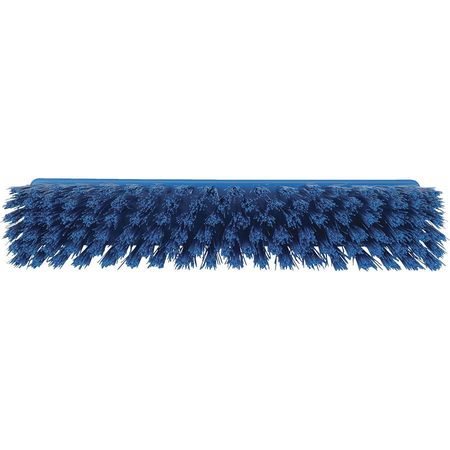 Vikan 12 in Sweep Face Broom Head, Stiff, Synthetic, Blue 31663