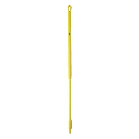 Vikan 51" Color Coded Handle, 1 1/4 in Dia, Yellow, Fiberglass 29366