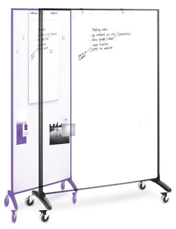 Quartet Divider Panel, Dry-Erase/Fabric, 72x48 In 6640MB