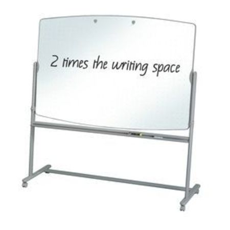 Quartet 48"x72" Reversible Melamine Whiteboard, Steel Frame 3640TE